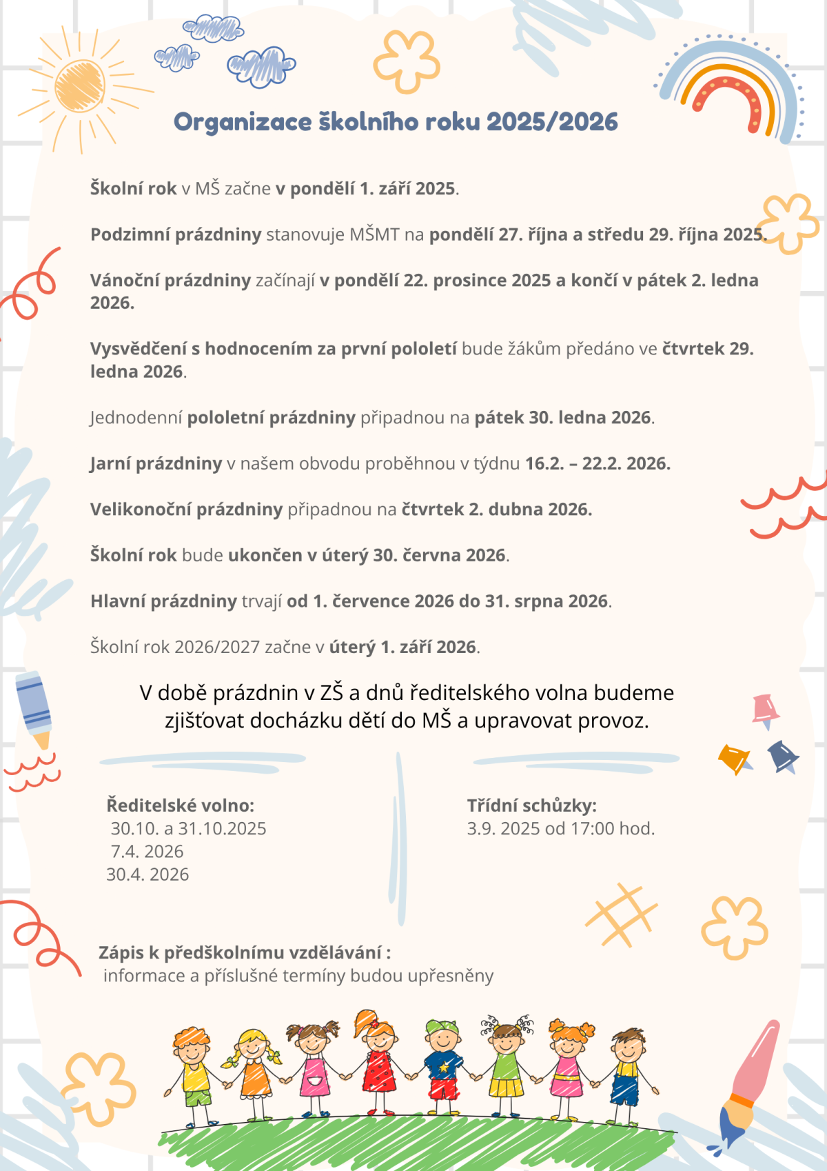 Organizace školního roku
