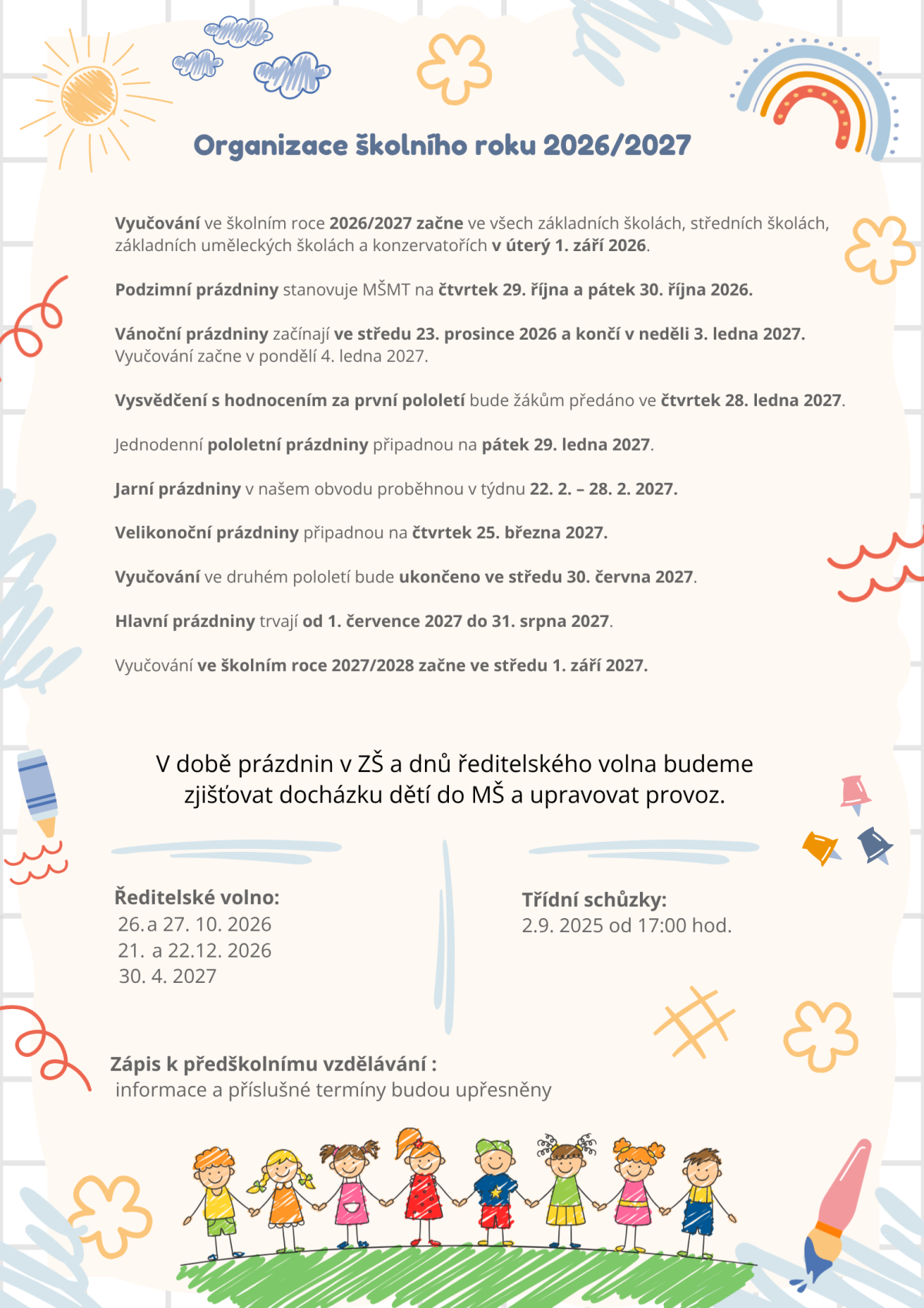 Organizace školního roku