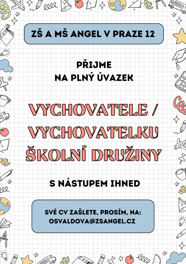 Nabídka práce - VYCHOVATEL ŠKOLNÍ DRUŽINY