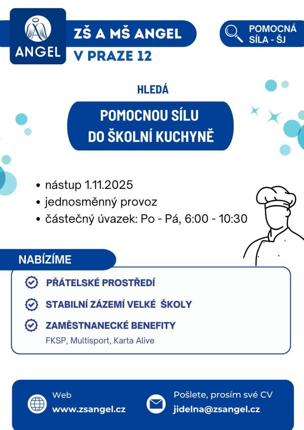 POMOCNÁ SÍLA DO ŠKOLNÍ KUCHYNĚ