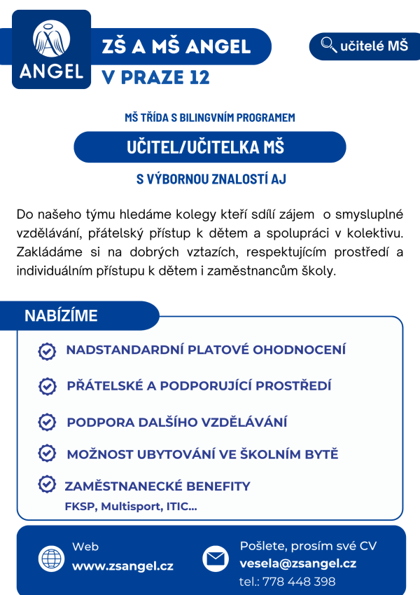 UČITEL/UČITLKA MŠ - bilingvní program