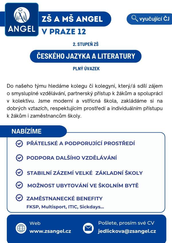VYUČUJÍCÍ ČESKÉHO JAZYKA A LITERATURY
